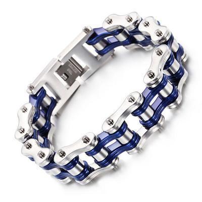 Diverse color motorcycle chain-style bracelet