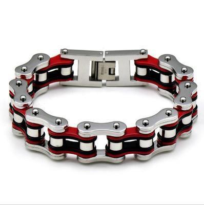 Diverse color motorcycle chain-style bracelet