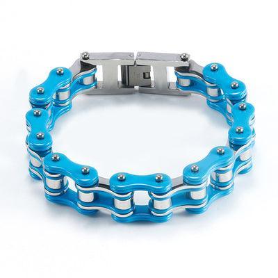 Diverse color motorcycle chain-style bracelet