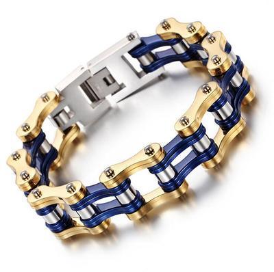 Diverse color motorcycle chain-style bracelet