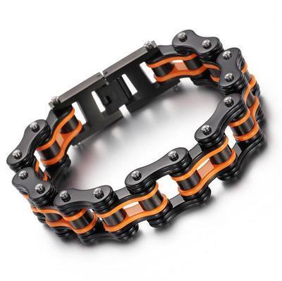 Diverse color motorcycle chain-style bracelet