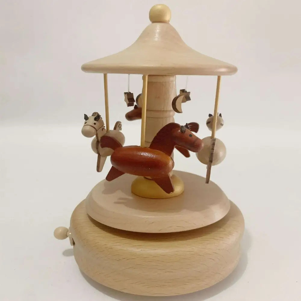 DIY Dancing Music Box Wooden Christmas Train Toy