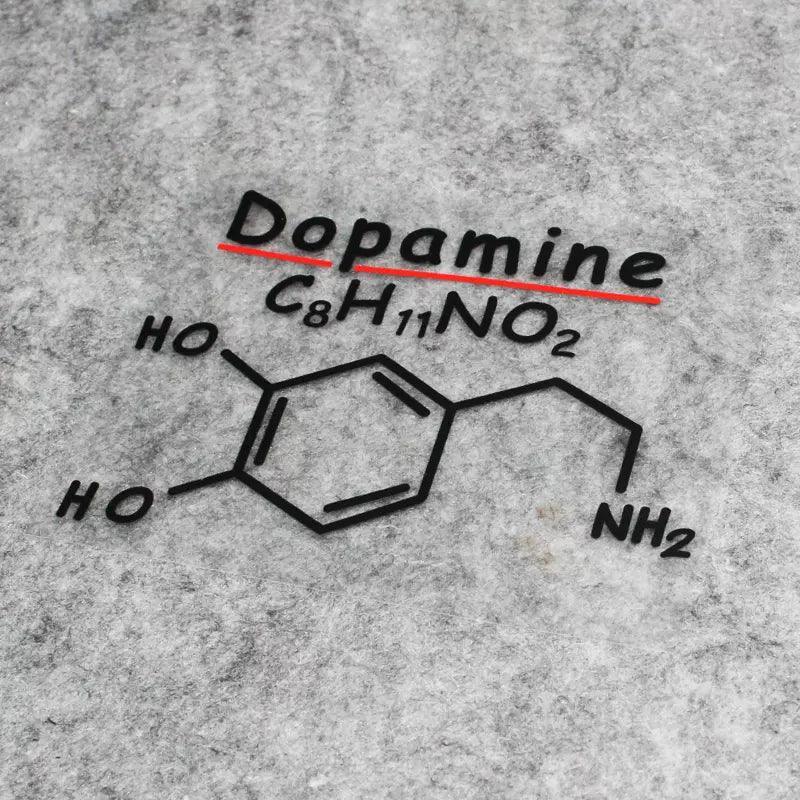 Dopamine, Adrenaline, Caffeine chemical formulas stickers