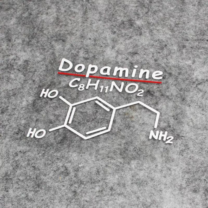 Dopamine, Adrenaline, Caffeine chemical formulas stickers