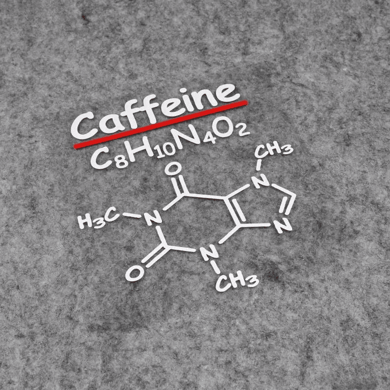 Dopamine, Adrenaline, Caffeine chemical formulas stickers