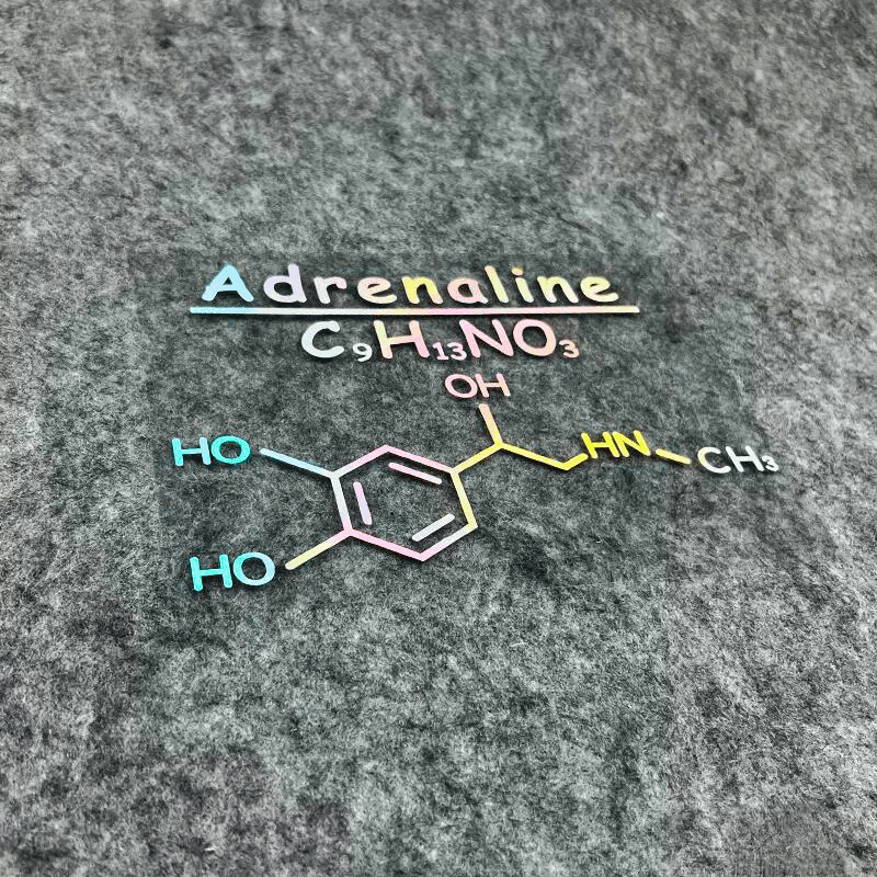 Dopamine, Adrenaline, Caffeine chemical formulas stickers