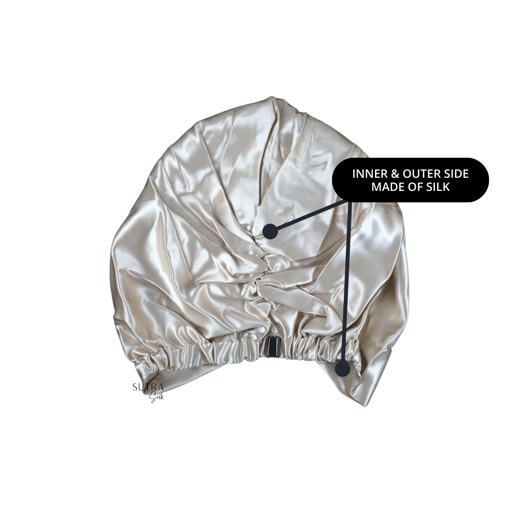 Double Sided Silk Bonnet with Adjustable Band-1