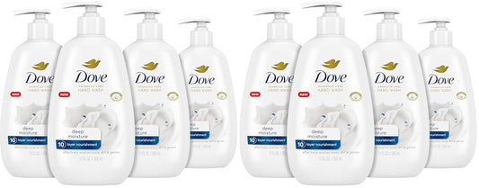 Dove Advanced Care Hand Wash Deep Moisture for Soft, Smooth Skin, More Moisturizers than the Leading Ordinary Hand Soap, 12 oz - (Pack of 8)