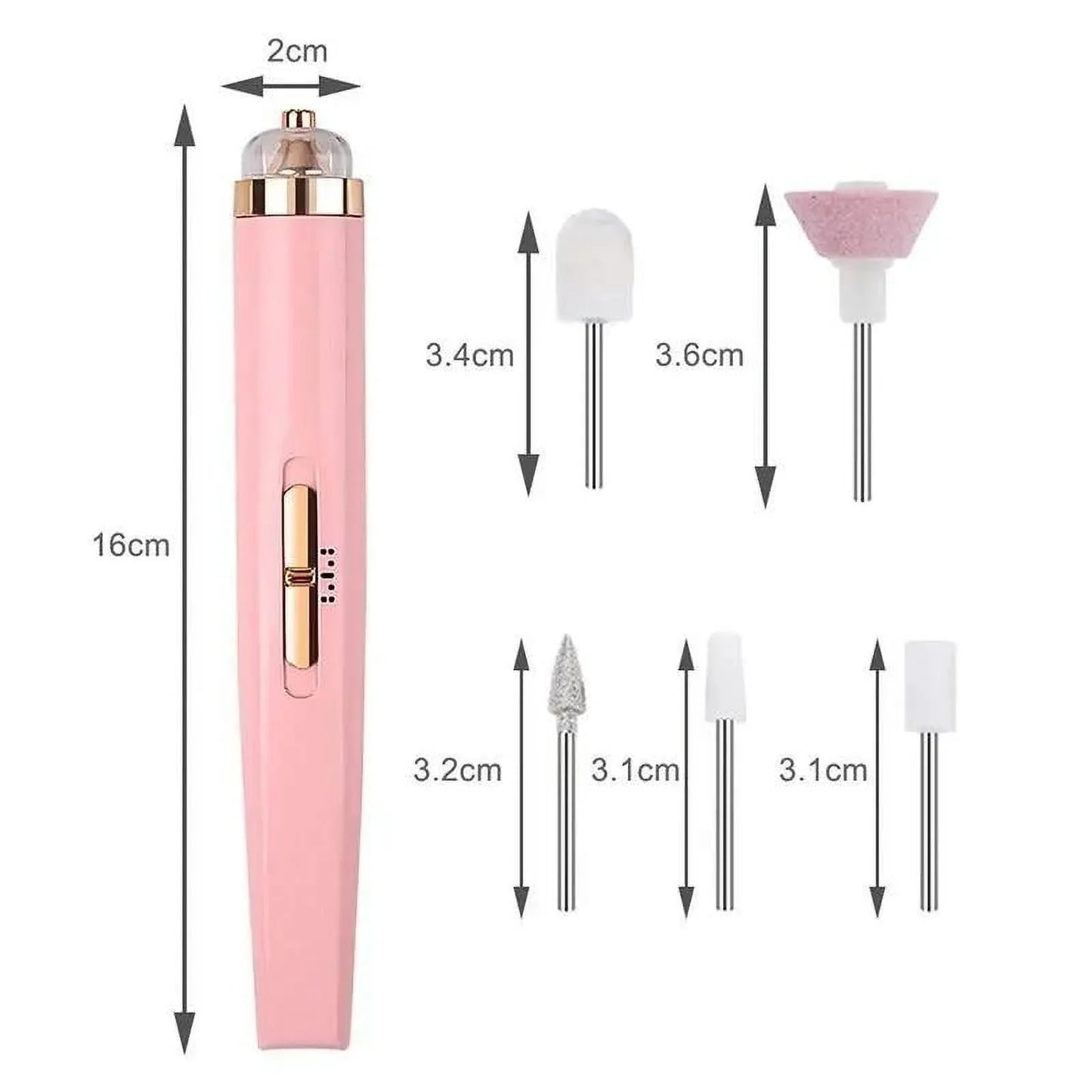 Electric Nail Drill Machine 5-in-1 with LED Light
