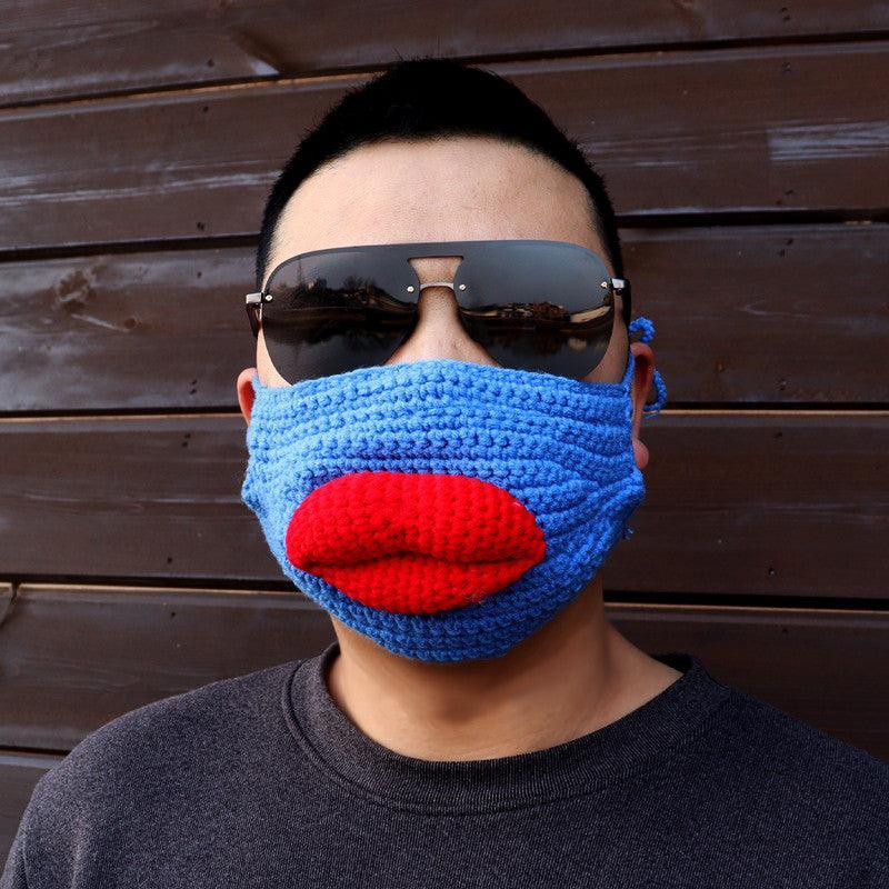 Dreadlocks helmet hood & Sausage-lips mask