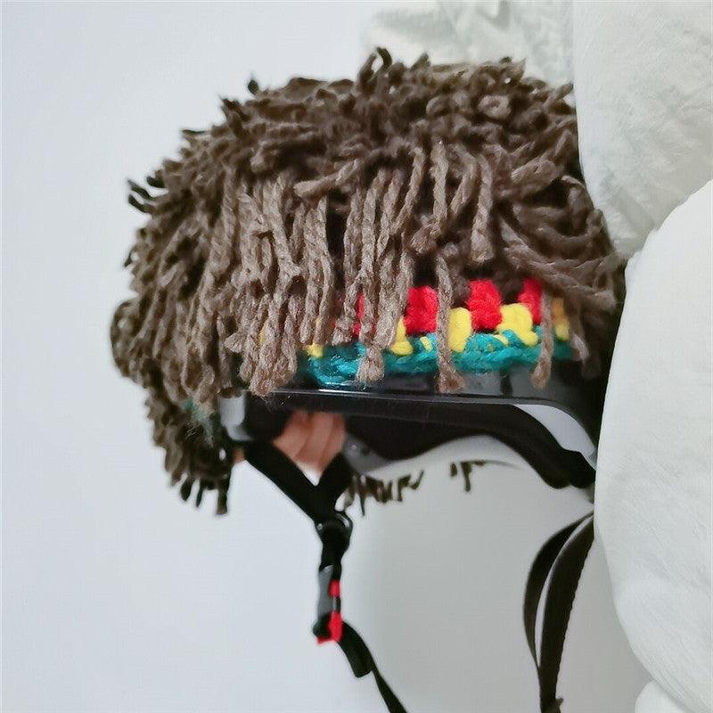Dreadlocks helmet hood & Sausage-lips mask