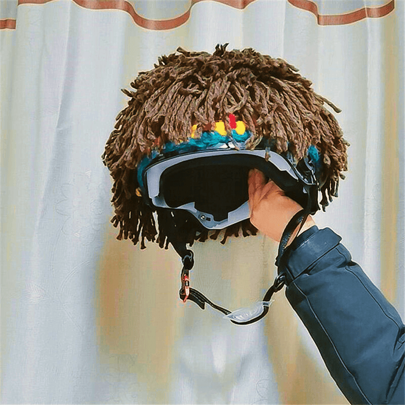 Dreadlocks helmet hood & Sausage-lips mask