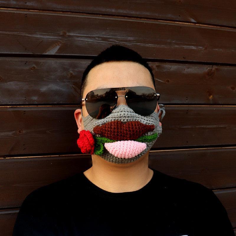 Dreadlocks helmet hood & Sausage-lips mask