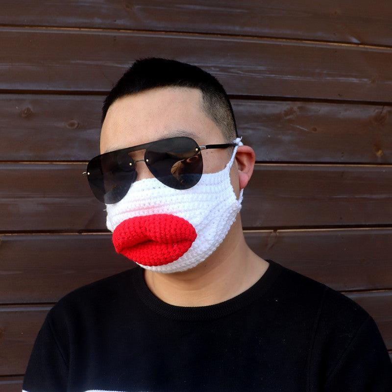Dreadlocks helmet hood & Sausage-lips mask