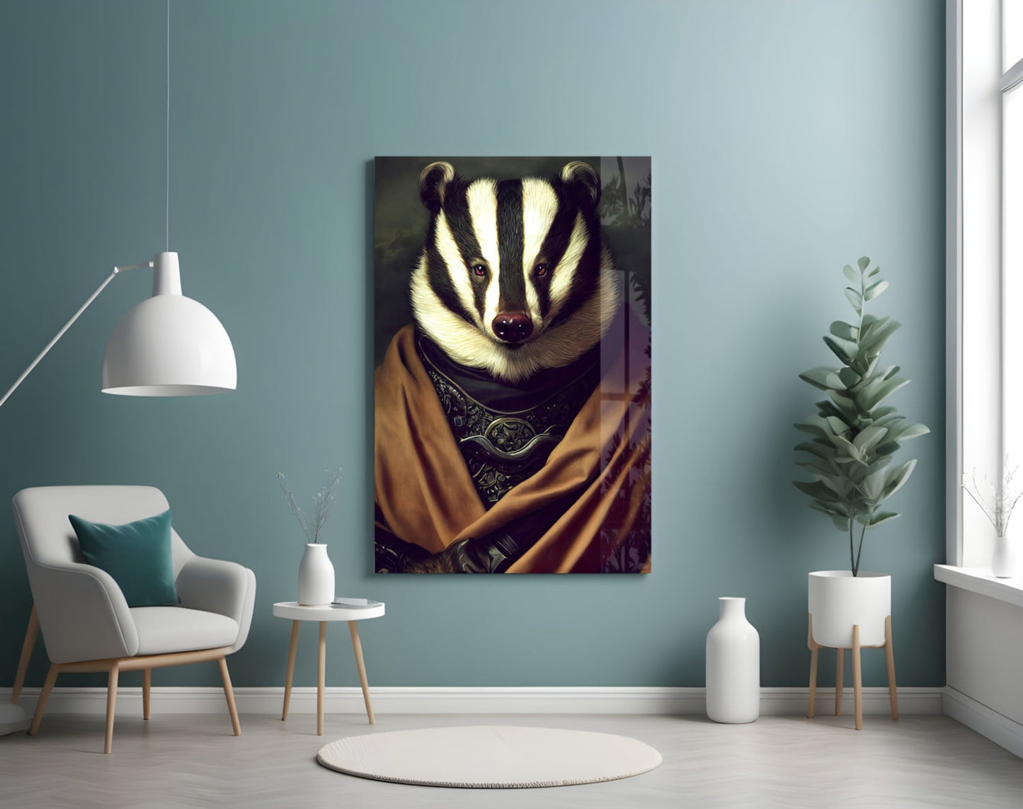 Raccoon Glass Art  || Designer Collection