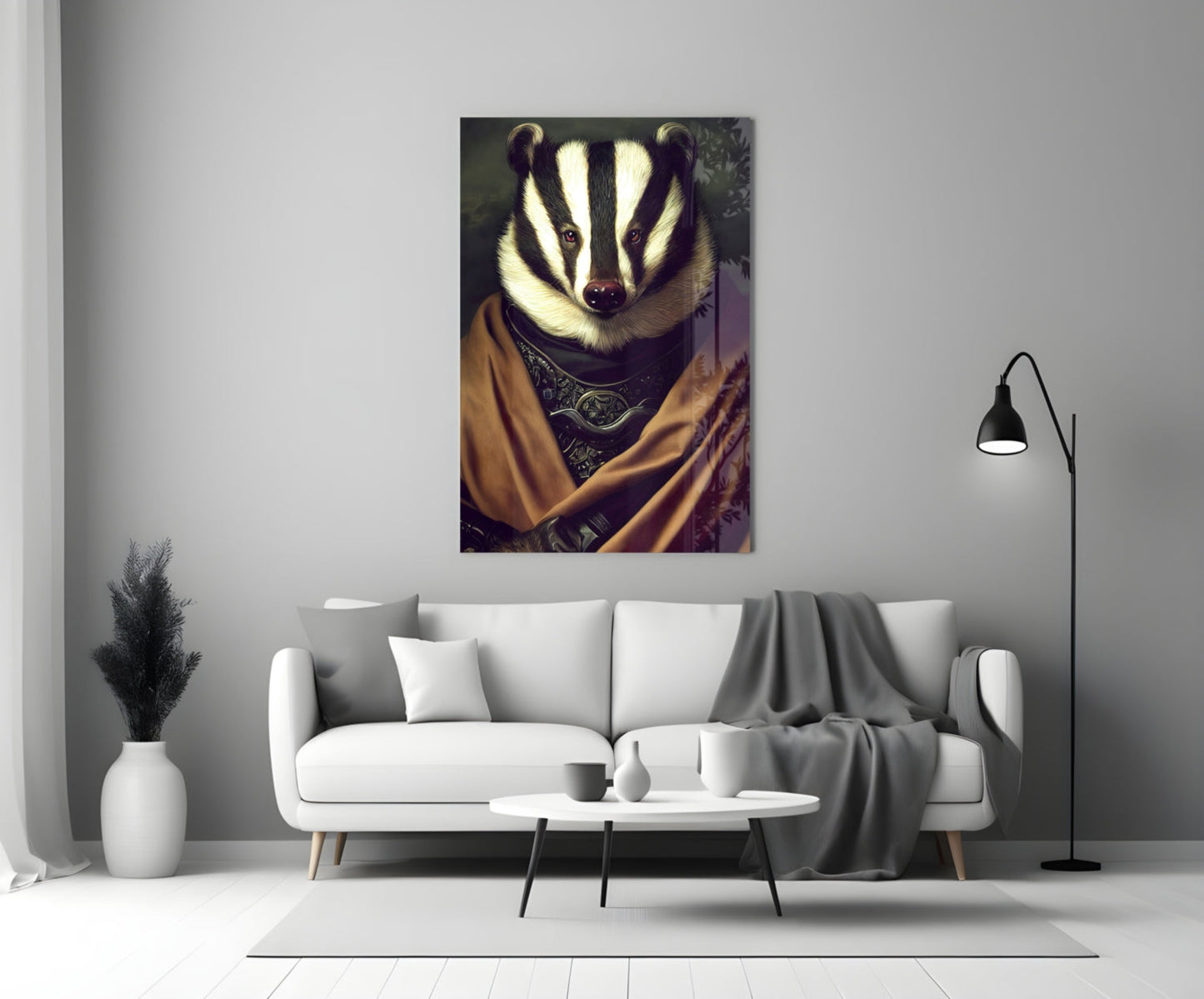 Raccoon Glass Art  || Designer Collection