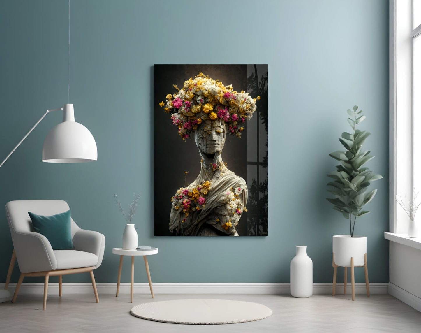 Abandoned Statue Glass Art  || Designer Collection