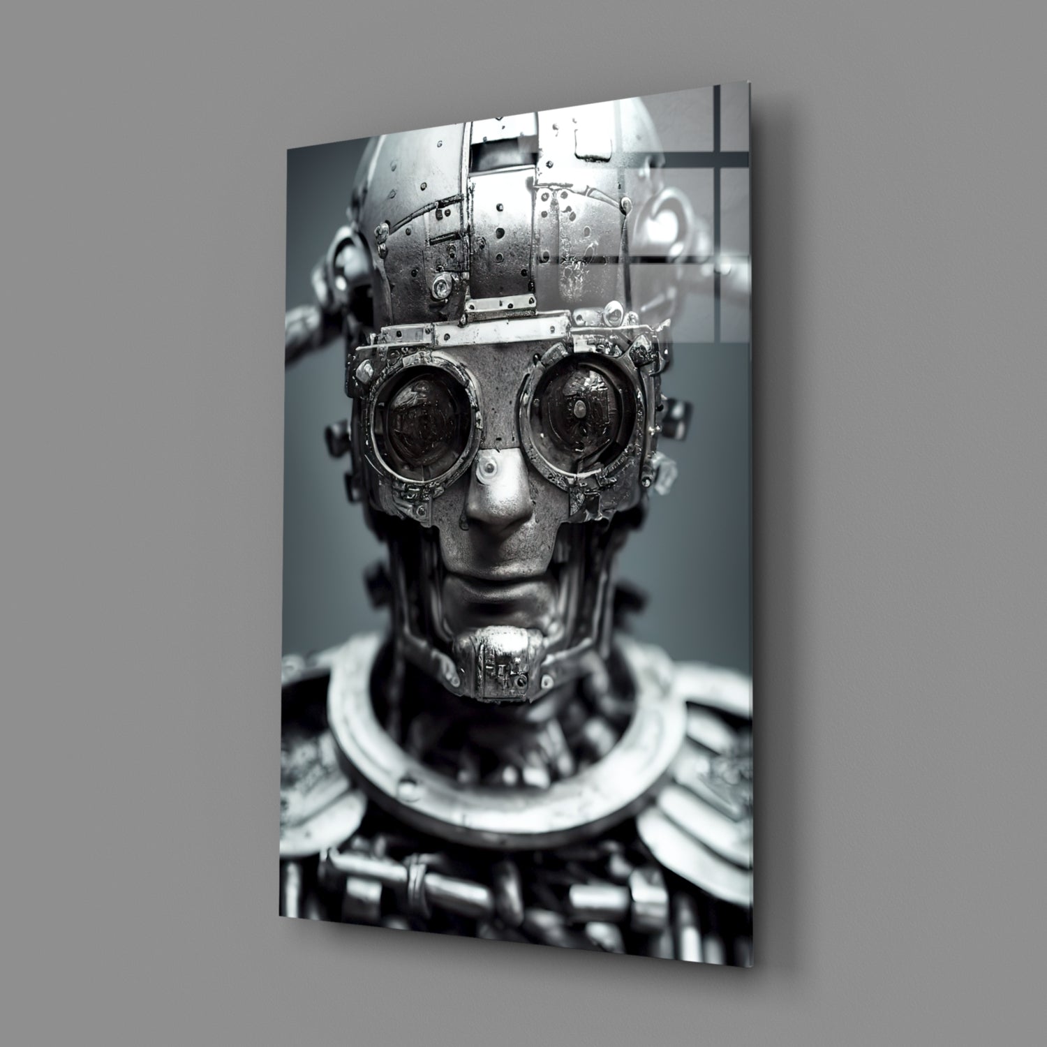 Humachine" Glass Wall Art  || Designer Collection-1
