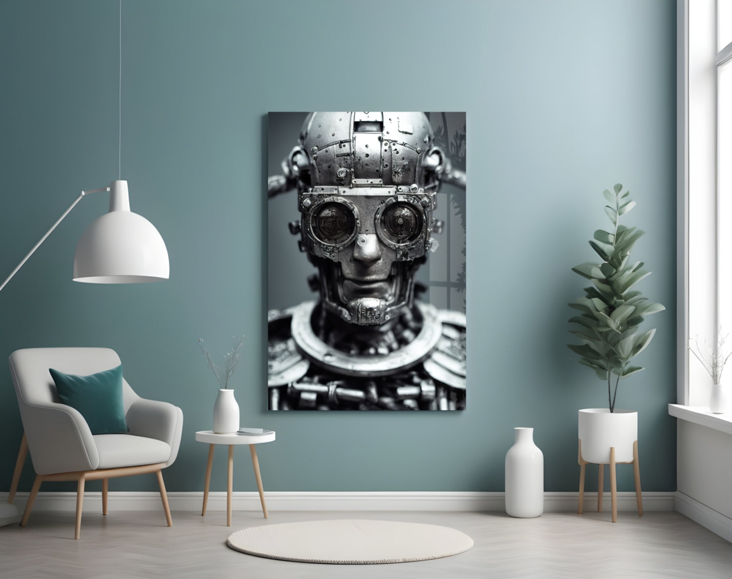 Humachine" Glass Wall Art  || Designer Collection-3