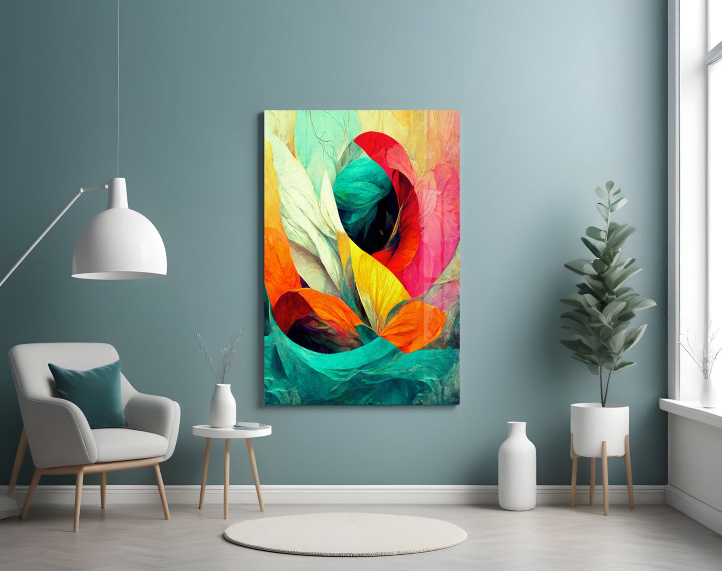 Hidden Swan Glass Wall Art  || Designer Collection