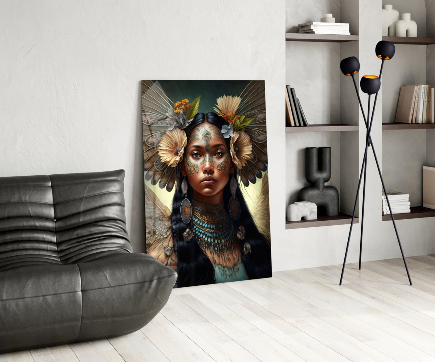 Princess of Flowers Glass Wall Art  || Designer Collection-4