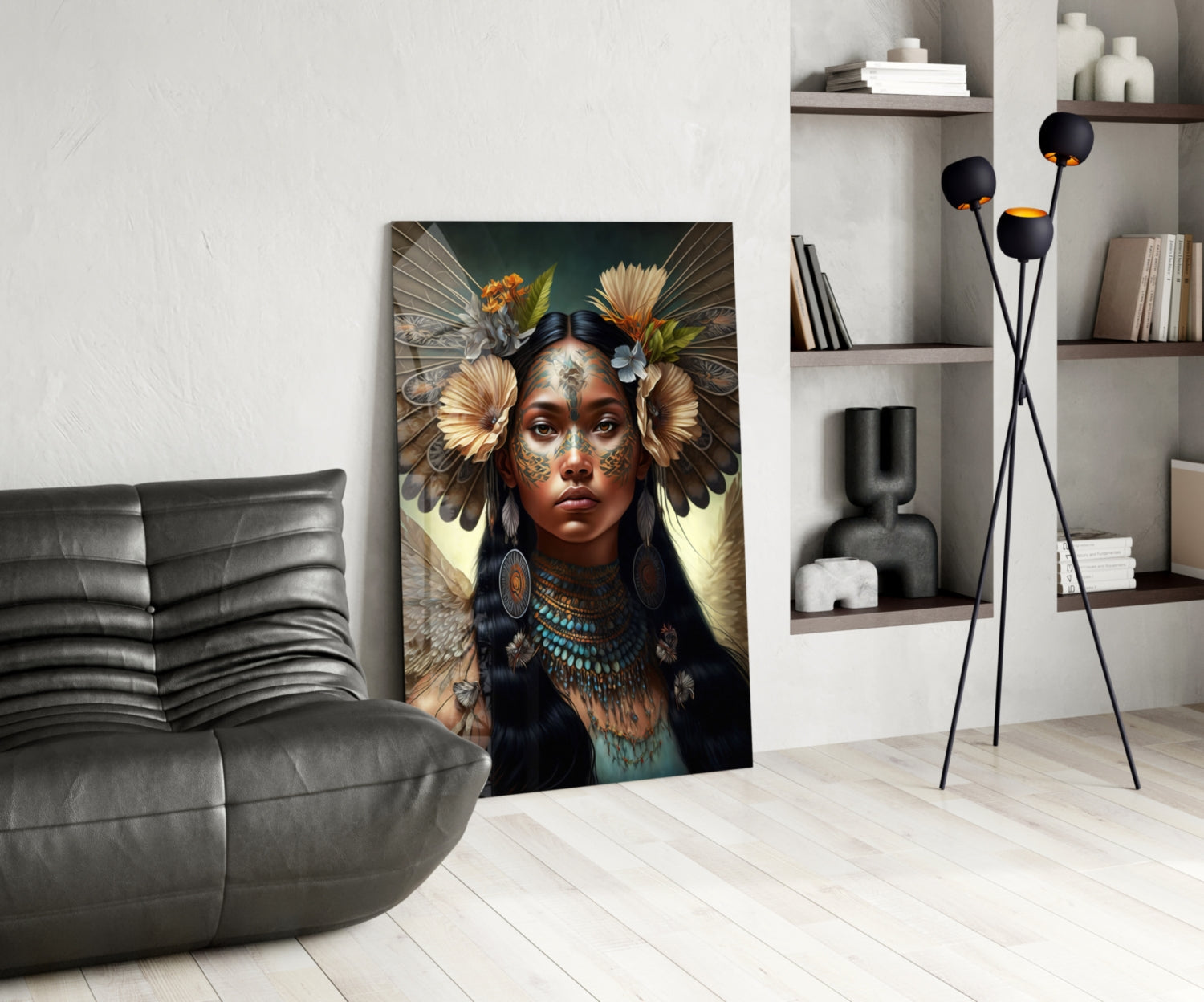 Princess of Flowers Glass Wall Art  || Designer Collection-4