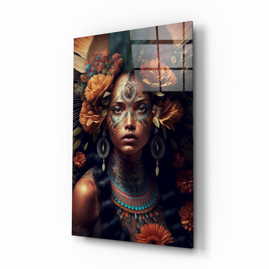 Beauty of the Clan Glass Wall Art  || Designer Collection