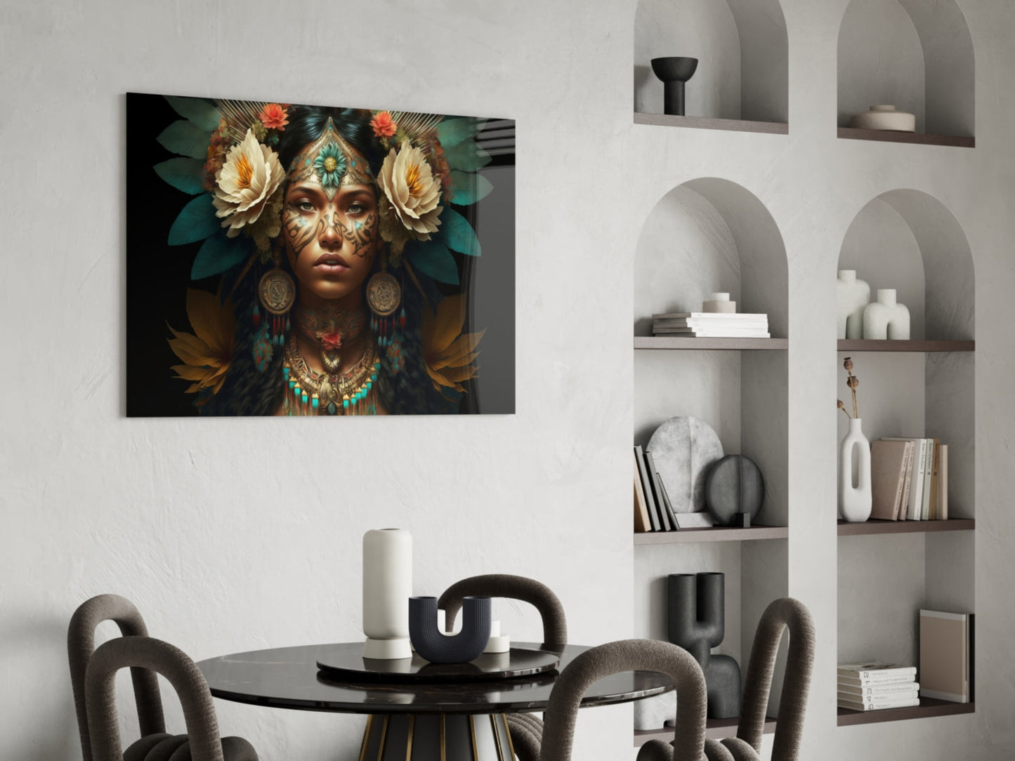 Beauty of the Clan Glass Wall Art  || Designer Collection