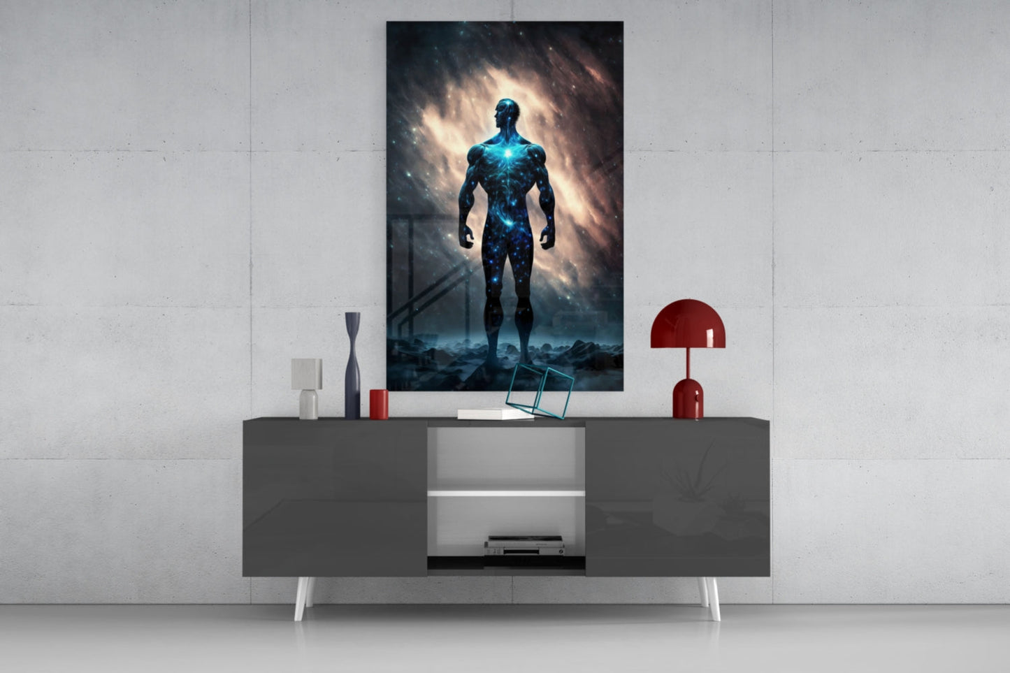 Vitruvius Man Glass Wall Art  || Designers Collection