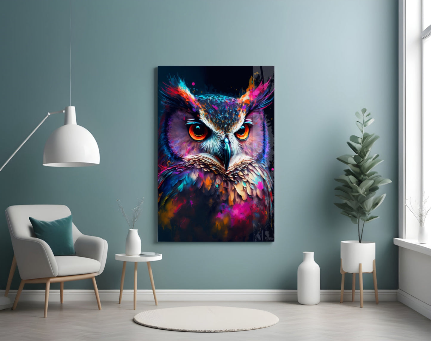 Owl's Eye Glass Wall Art  || Designer Collection