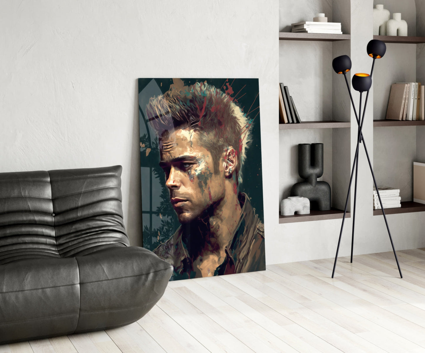 Fight Club - Tyler Durden Glass Wall Art  || Designer Collection