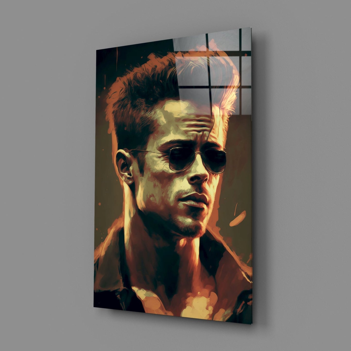 Fight Club - Tyler Durden Glass Wall Art  || Designer Collection