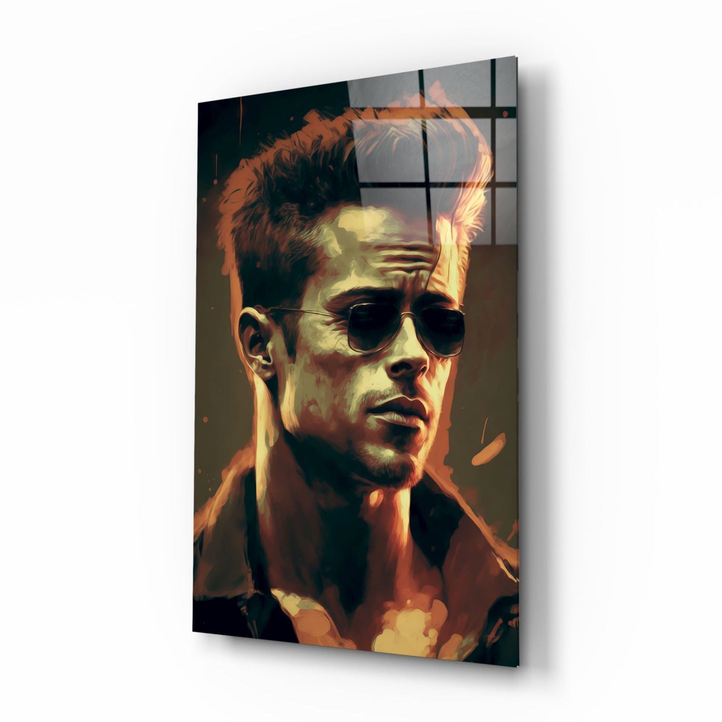 Fight Club - Tyler Durden Glass Wall Art  || Designer Collection