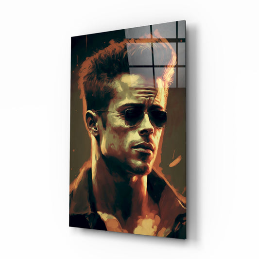 Fight Club - Tyler Durden Glass Wall Art  || Designer Collection