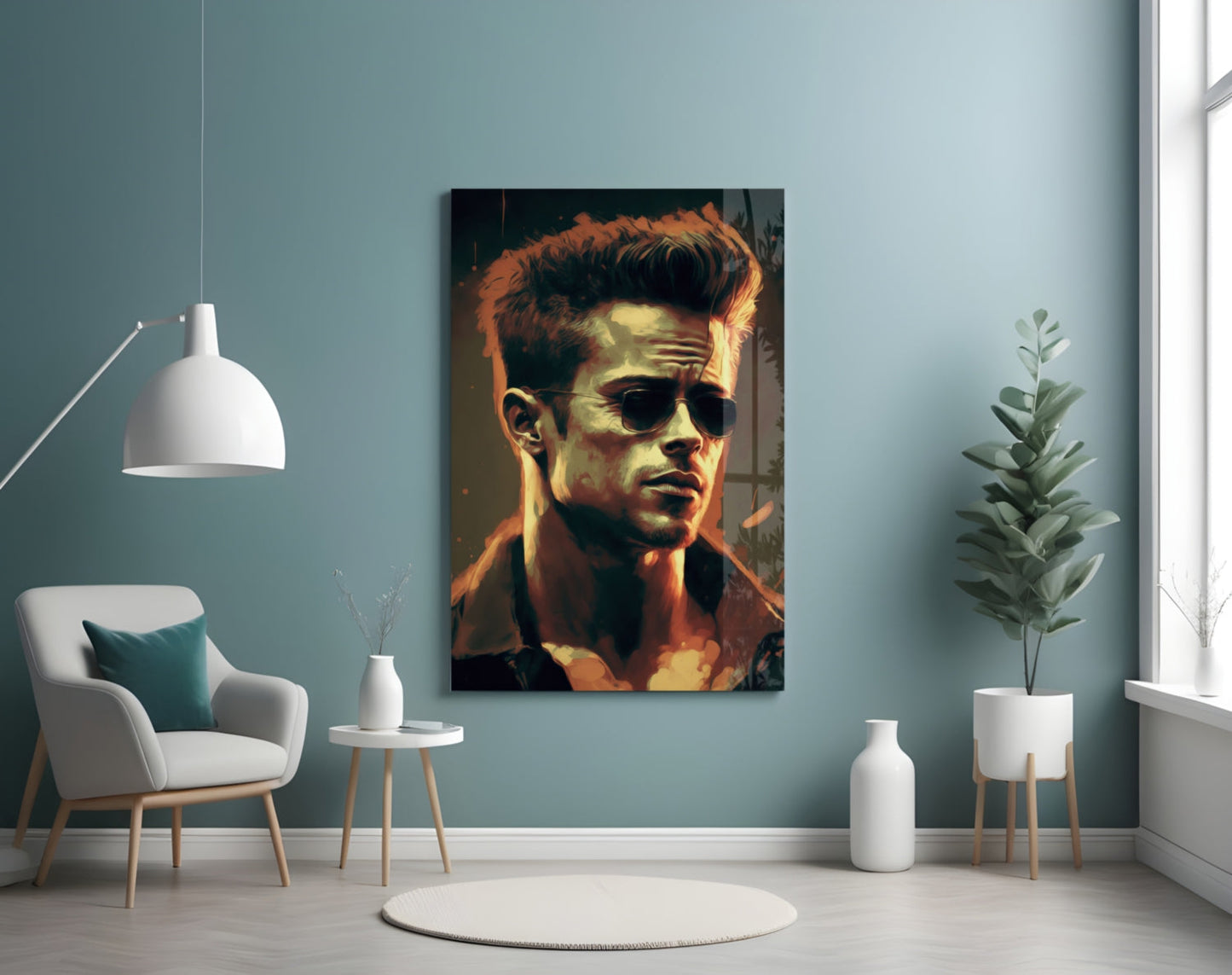 Fight Club - Tyler Durden Glass Wall Art  || Designer Collection