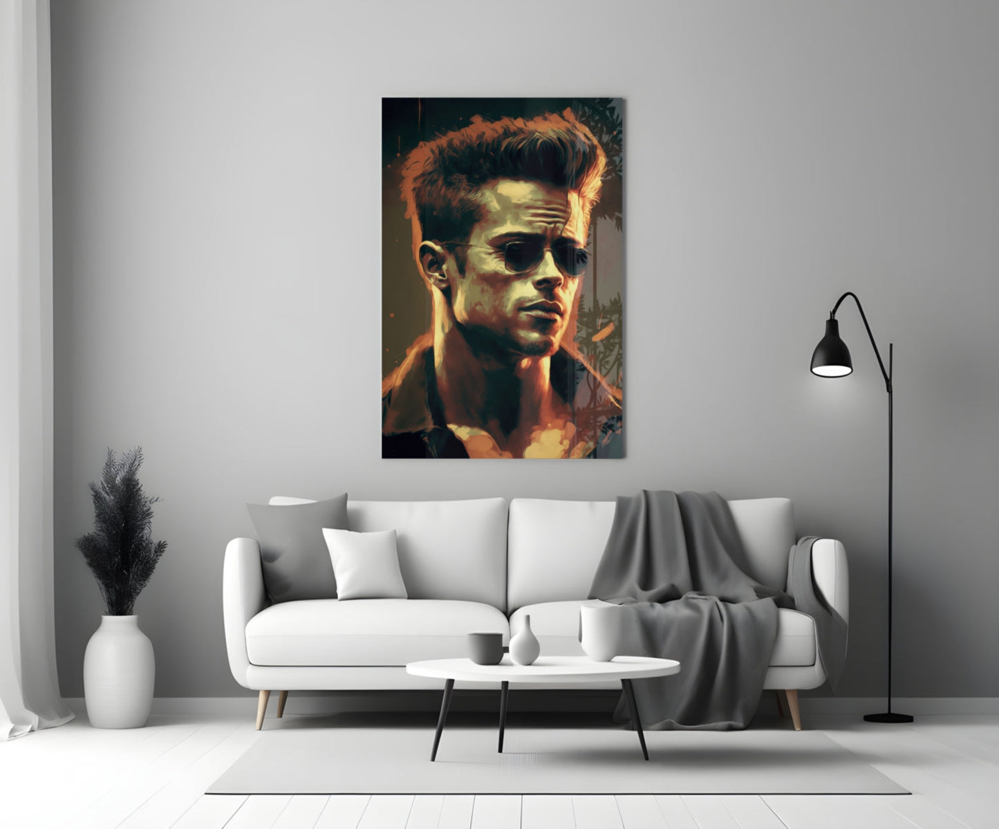 Fight Club - Tyler Durden Glass Wall Art  || Designer Collection