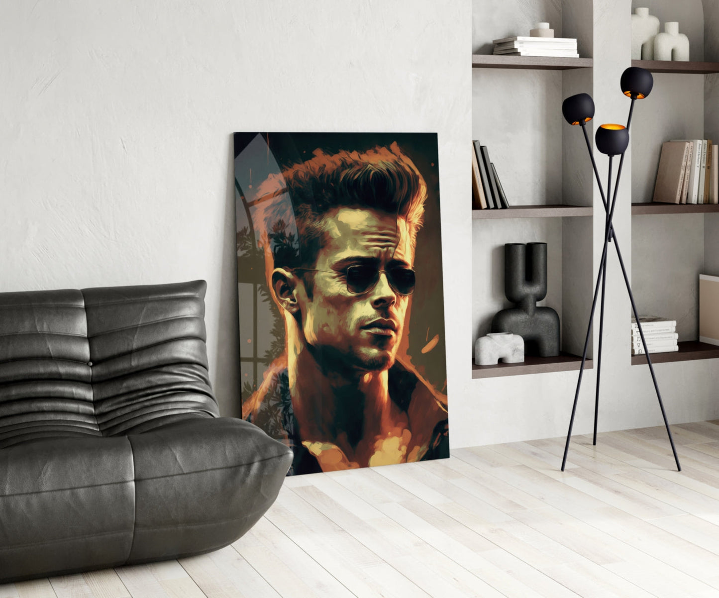 Fight Club - Tyler Durden Glass Wall Art  || Designer Collection
