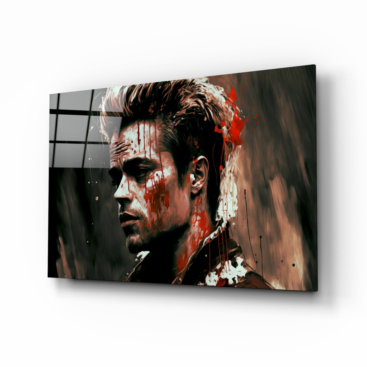 Fight Club - Tyler Durden Glass Wall Art  || Designer Collection
