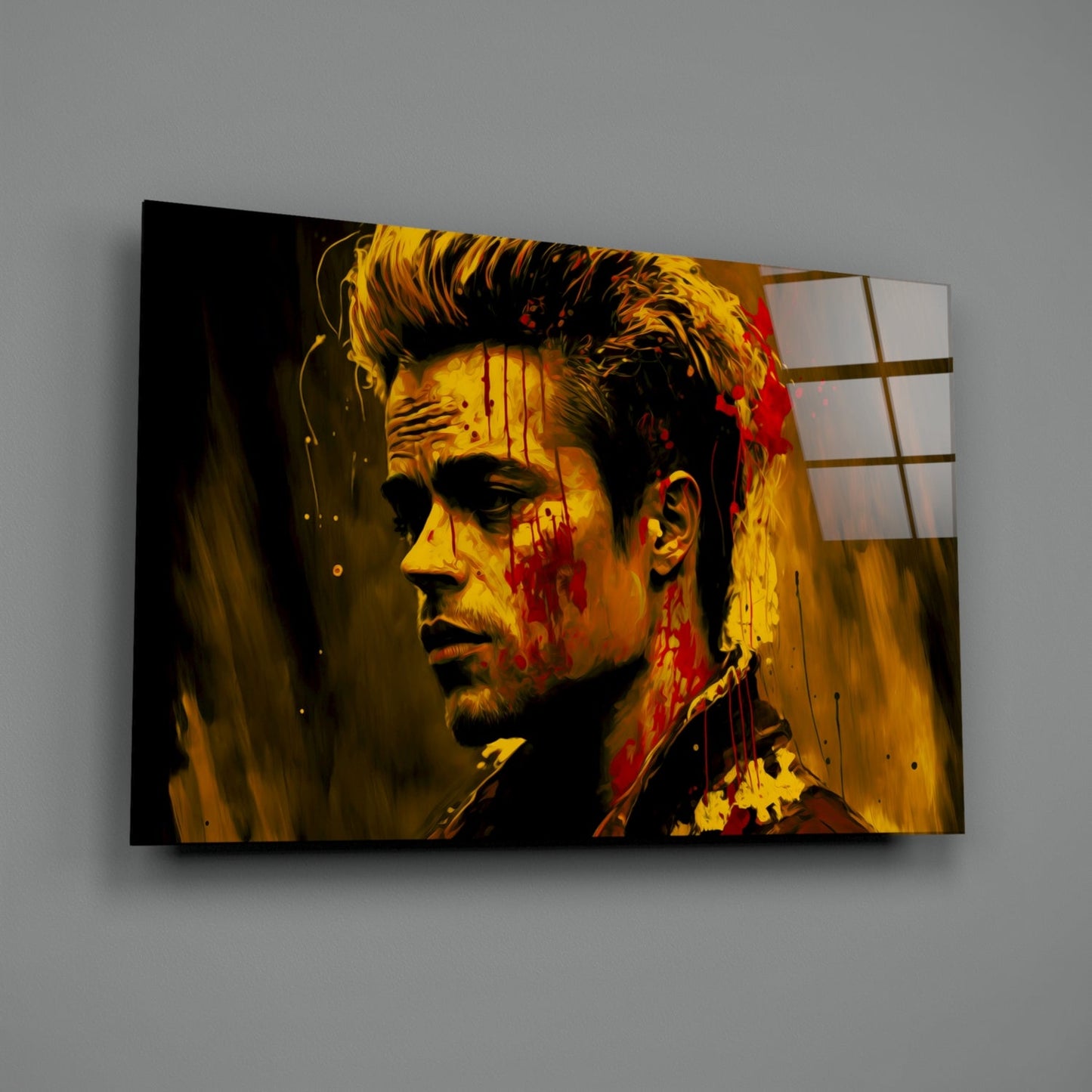 Fight Club - Tyler Durden Glass Wall Art  || Designer Collection