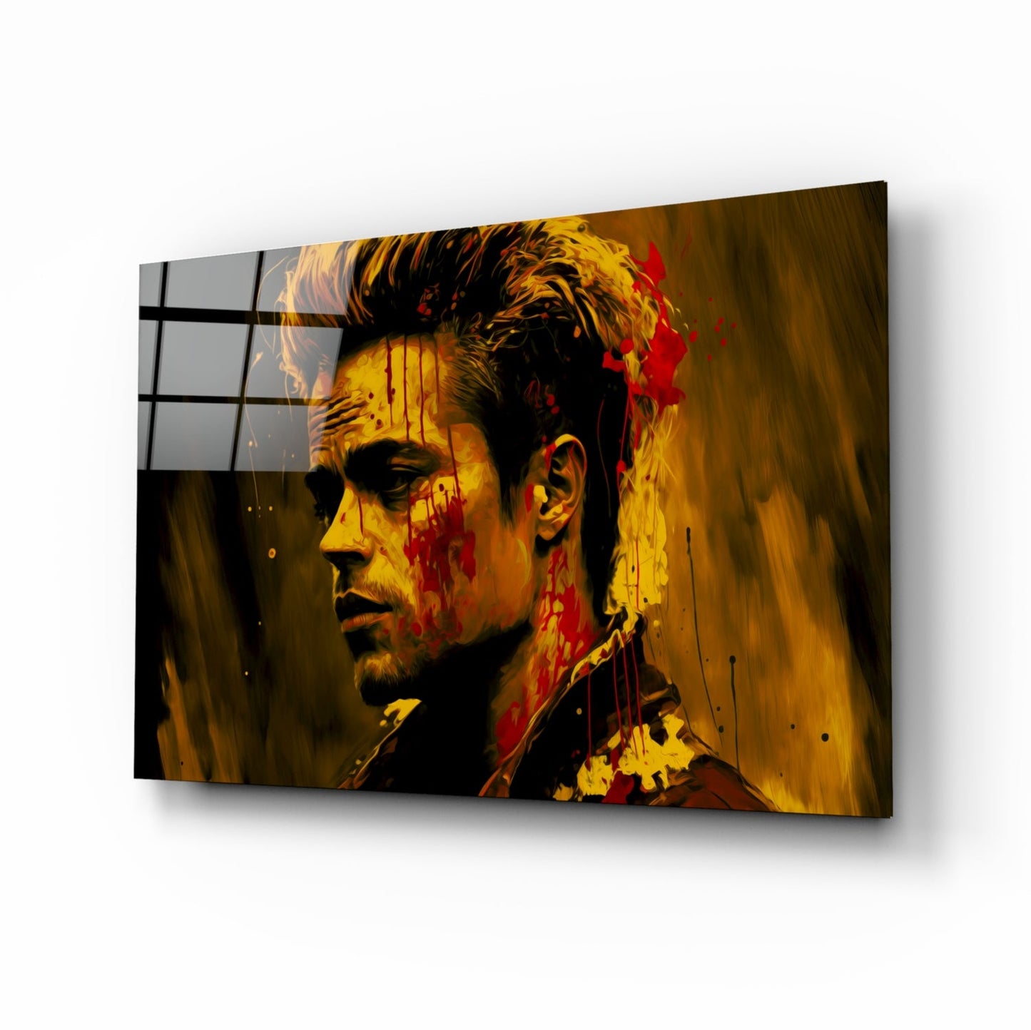 Fight Club - Tyler Durden Glass Wall Art  || Designer Collection