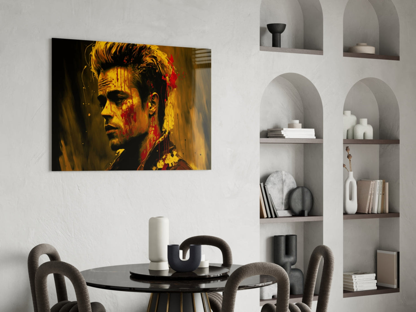 Fight Club - Tyler Durden Glass Wall Art  || Designer Collection