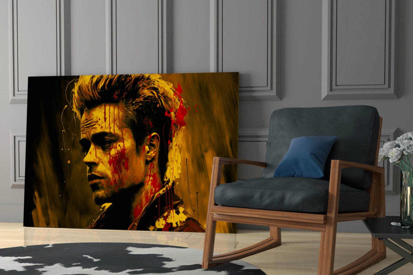 Fight Club - Tyler Durden Glass Wall Art  || Designer Collection