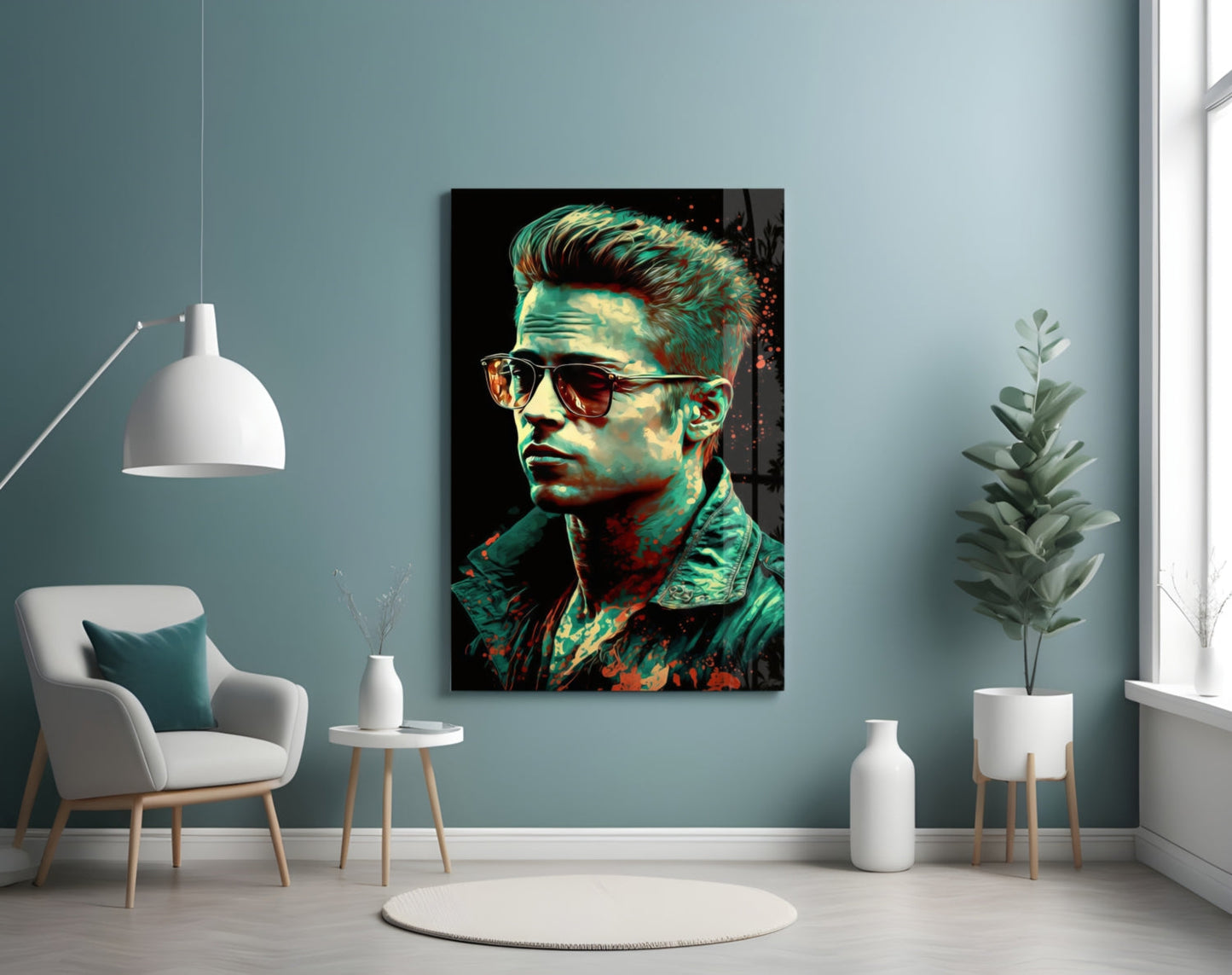 Fight Club - Tyler Durden Glass Wall Art  || Designer Collection