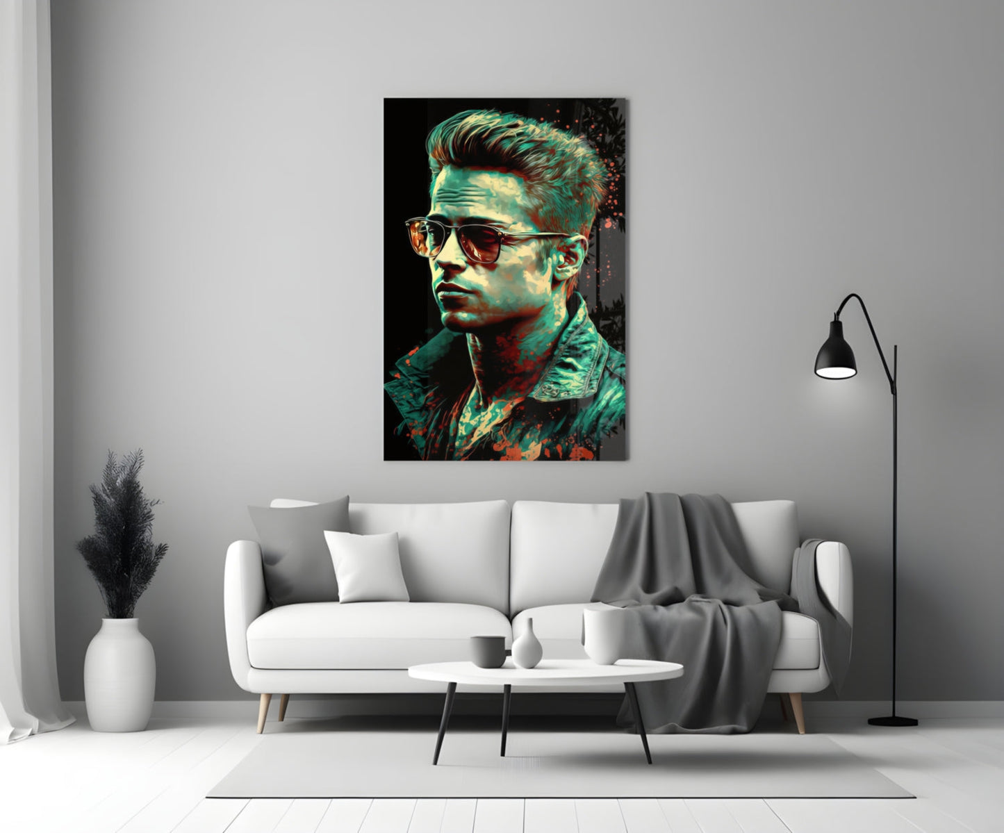 Fight Club - Tyler Durden Glass Wall Art  || Designer Collection