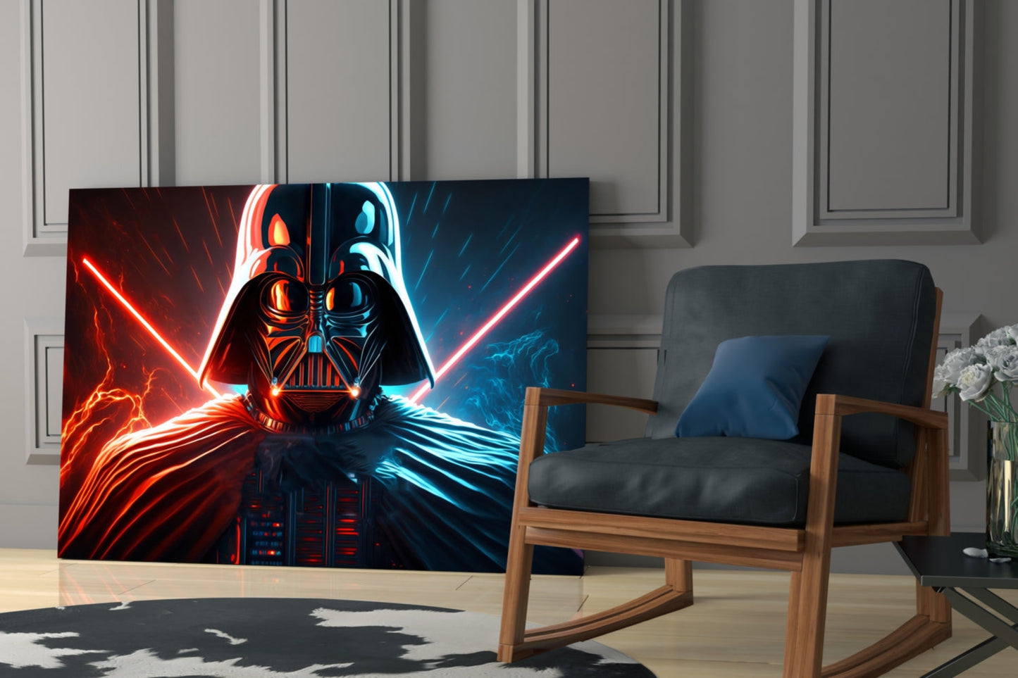 Darth Vader Glass Wall Art  || Designers Collection