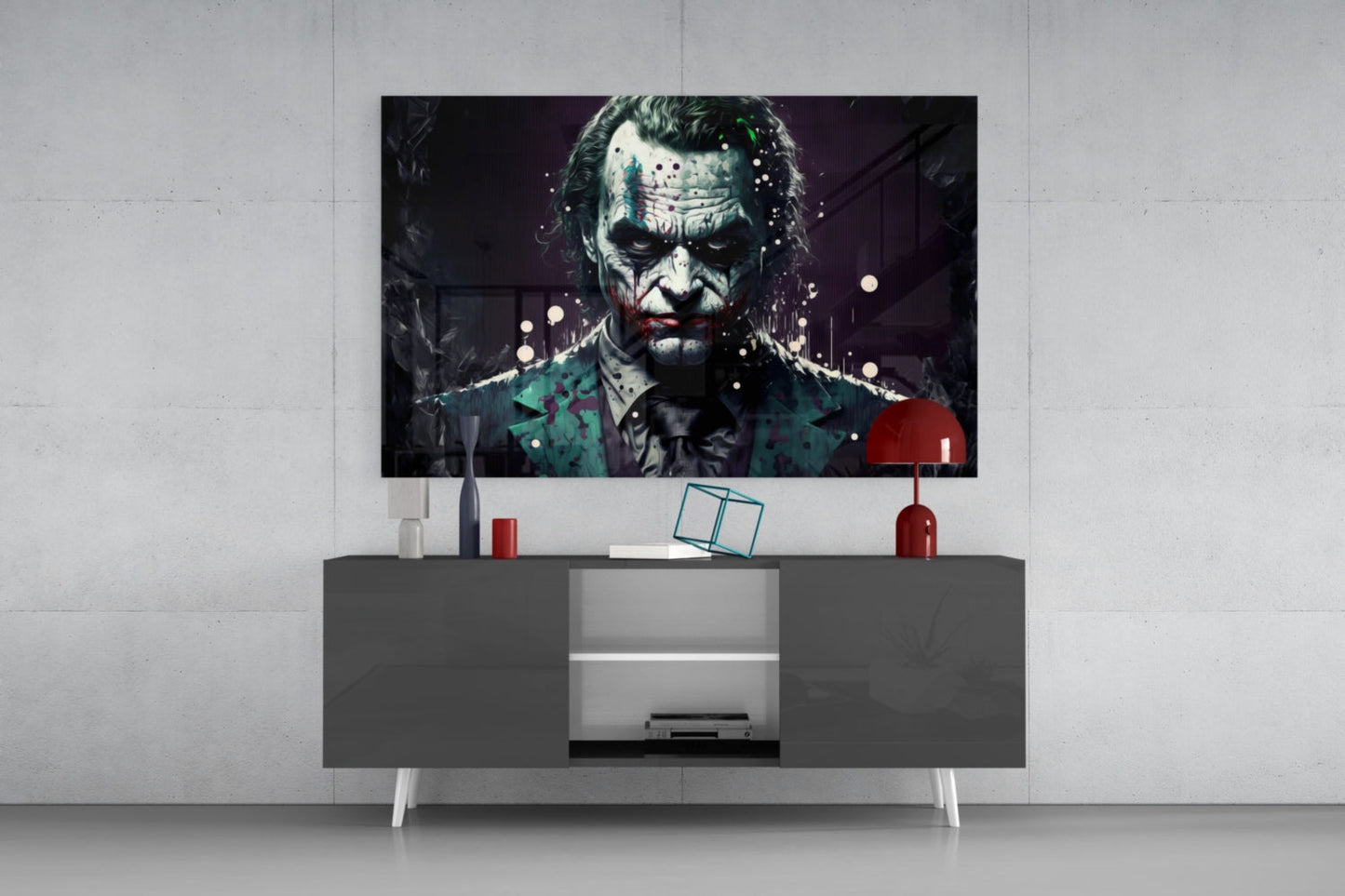 Joker Glass Wall Art  || Designer Collection