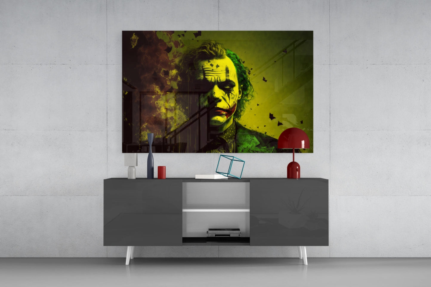 Joker Glass Wall Art  || Designer Collection