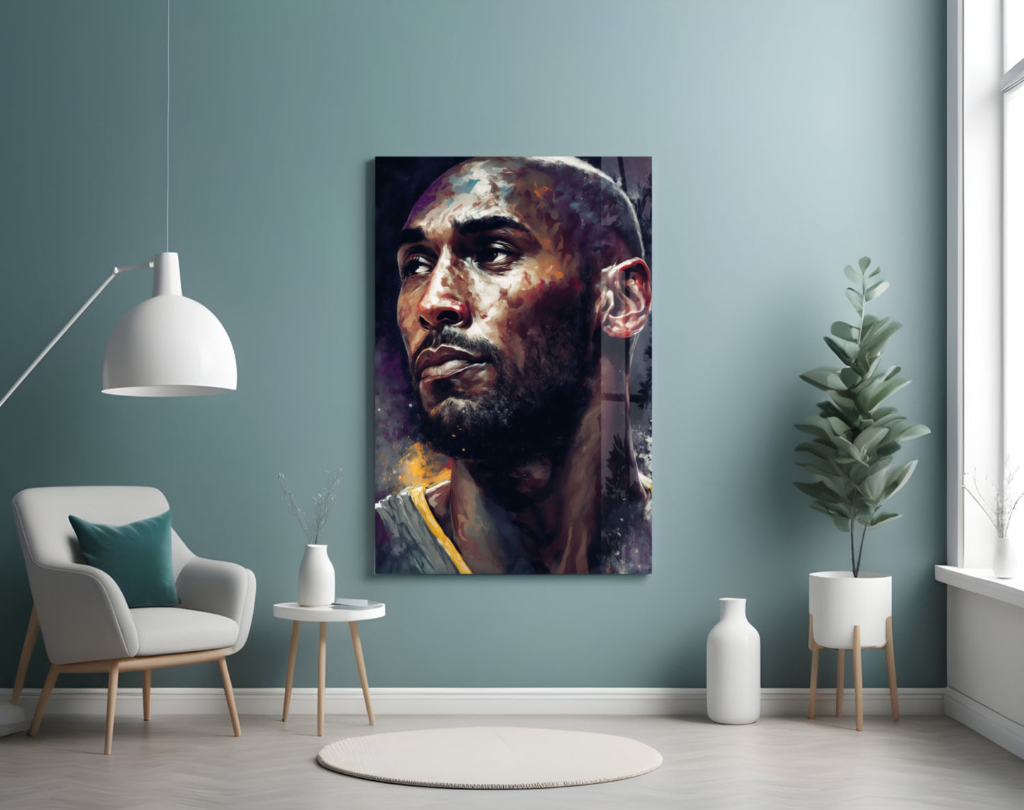 Kobe Bryant Glass Wall Art  || Designer Collection