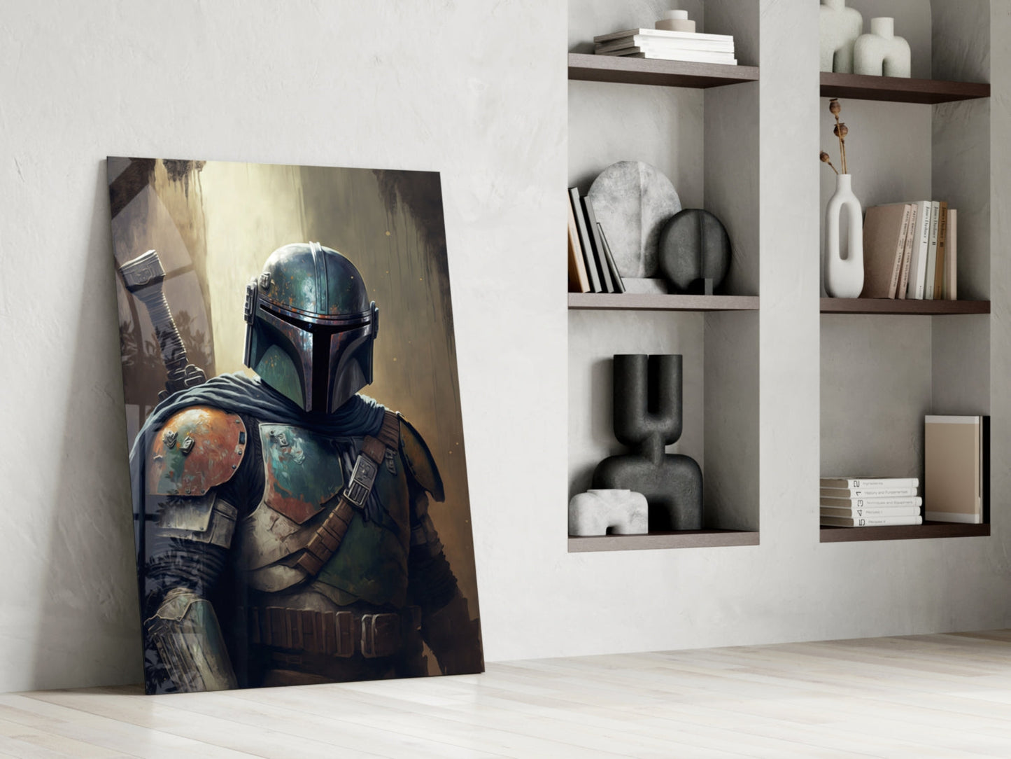 Boba Fett Glass Wall Art  || Designer Collection