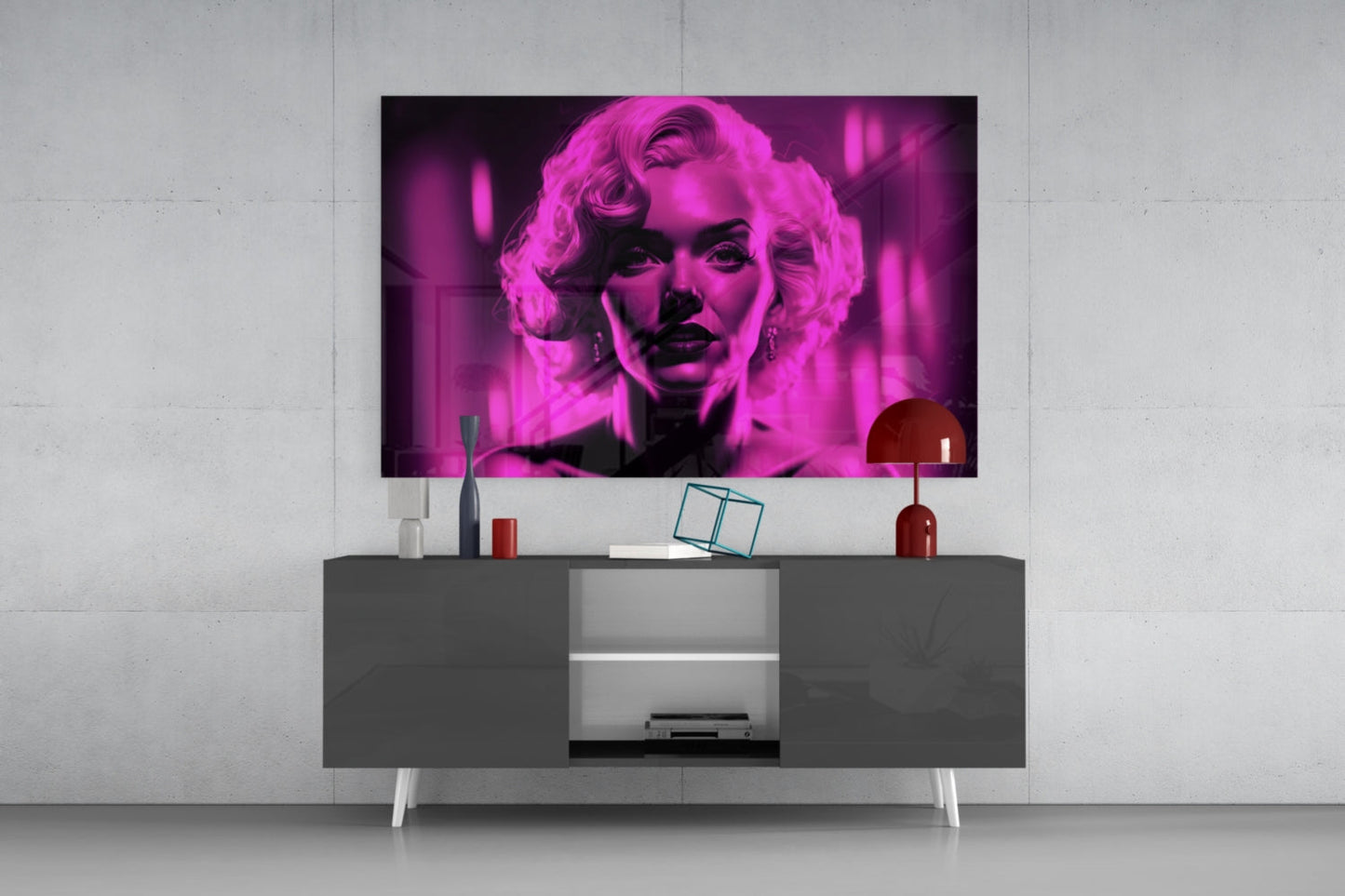 Marilyn Monroe Glass Wall Art  || Designer Collection